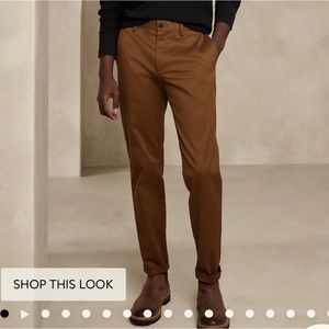Banana Republic Slim Rapid Movement Chino - Potter’s Clay